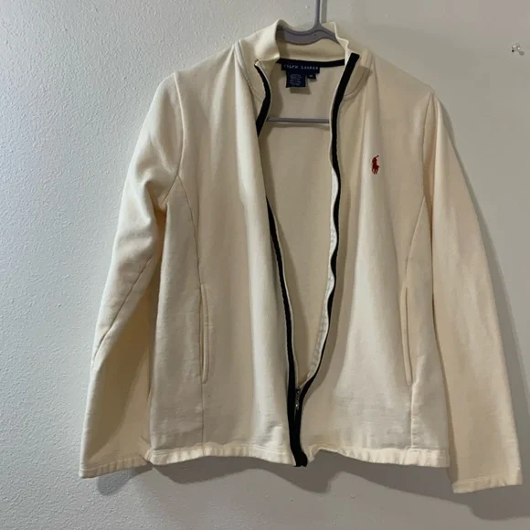 Ralph Lauren Cream Jacket Size M Used - Picture 2 of 5